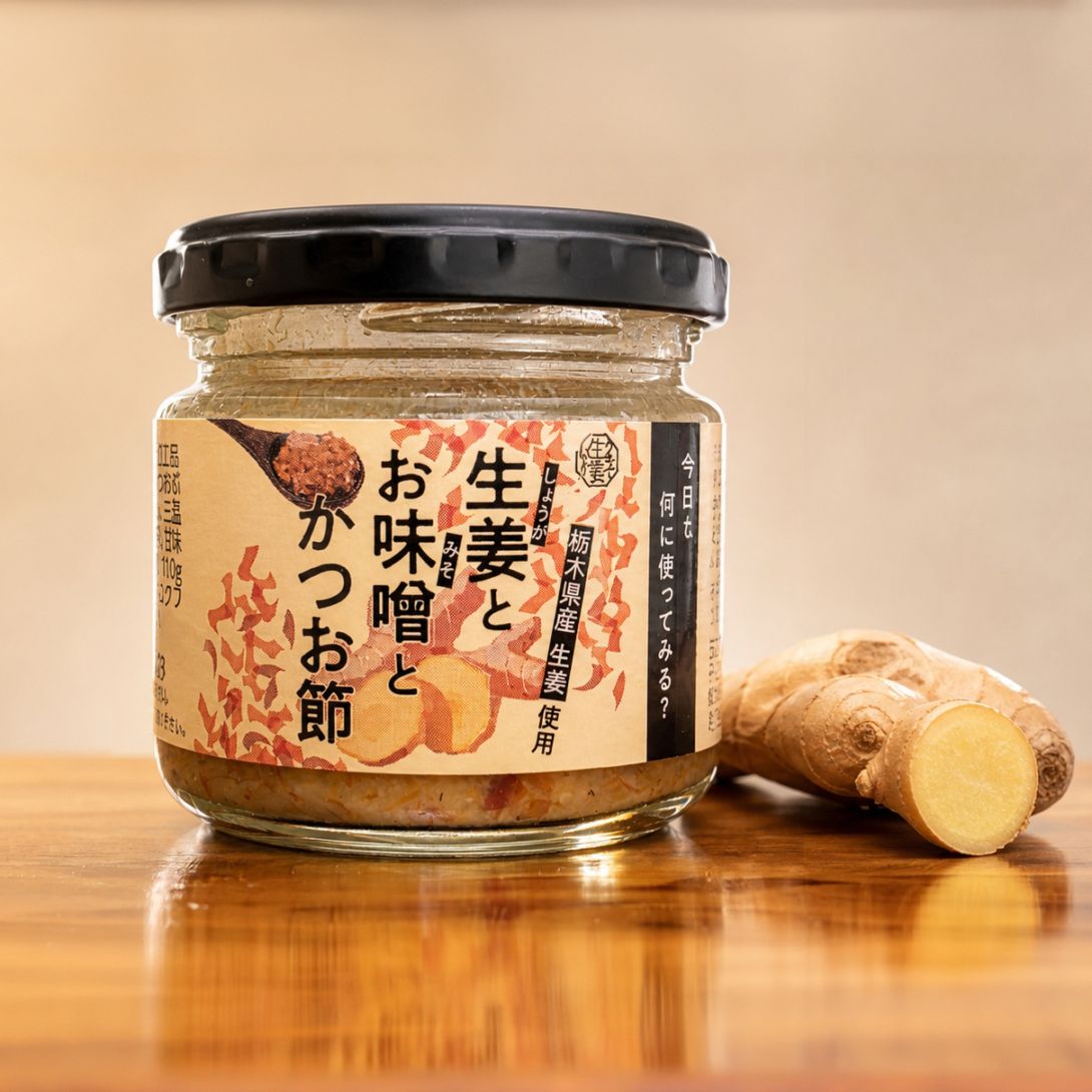 生姜とお味噌とかつお節 ご飯のおとも