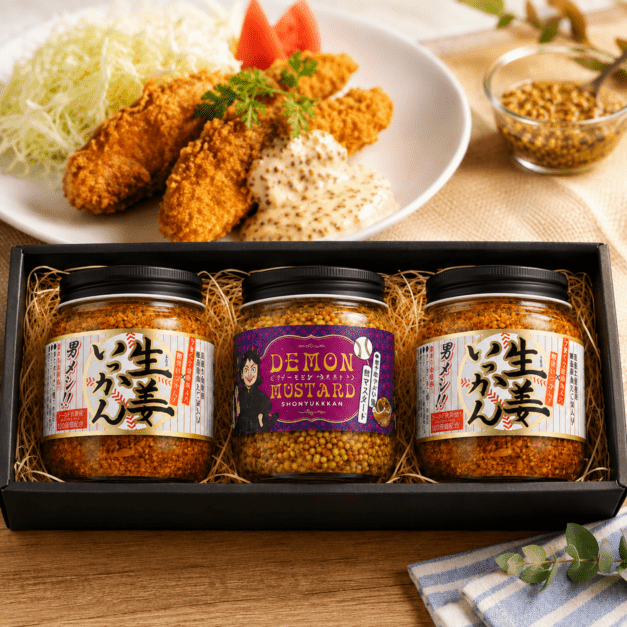 【ギフト】生姜いっかん 2本 ／ デーモンマスタード1本 セット