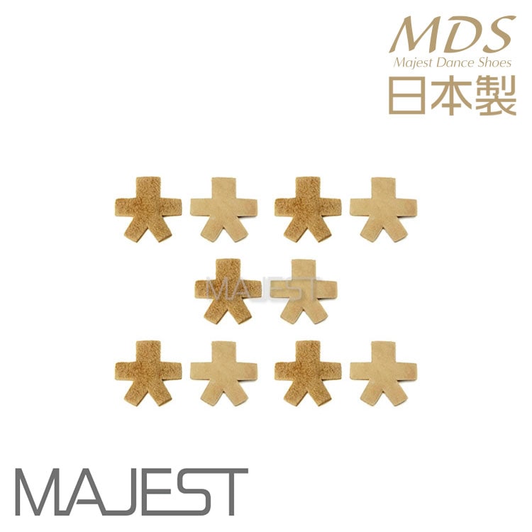 【cov-B1-5】【ベージュ / 小 / 5足分セット】 社交ダンス シューズ ヒールカバー 革製 日本製 社交ダンス 靴 ダンスシューズ(cov-B1-5) 社交 ダンスシューズ MDS MAJEST Ads