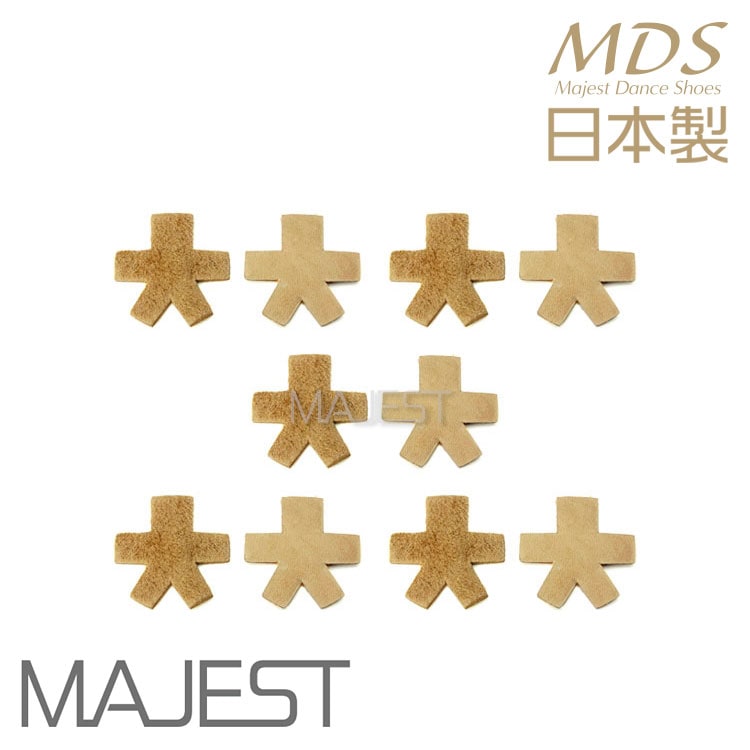【cov-B3-5】【ベージュ / 大 / 5足分セット】 社交ダンス シューズ ヒールカバー 革製 日本製 社交ダンス 靴 ダンスシューズ (cov-B3-5) ダンスシューズ MDS MAJEST Ads