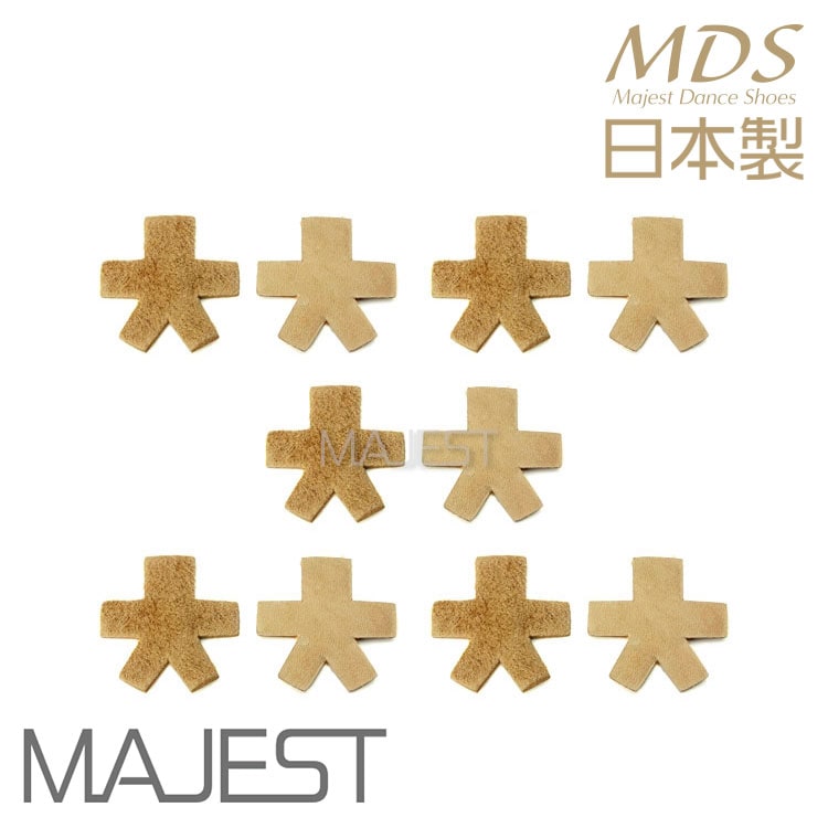 【cov-B4-5】【ベージュ / 特大 / 5足分セット】 社交ダンス シューズ ヒールカバー 革製 日本製 社交ダンス 靴 ダンスシューズ (cov-B4-5)  ダンスシューズ MDS MAJEST Ads