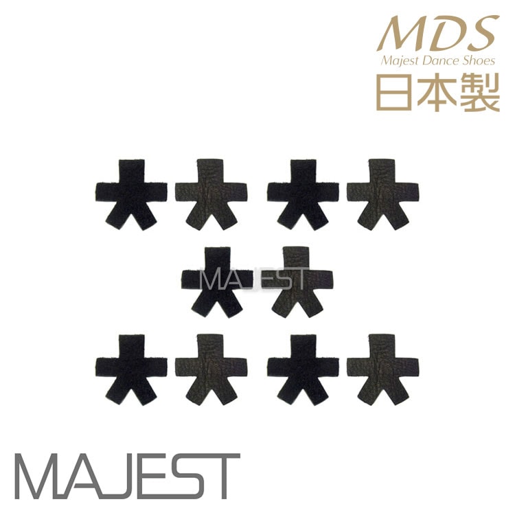 【cov-K2-5】【黒 / 中 / 5足分セット】 社交ダンス シューズ ヒールカバー 革製 日本製 社交ダンス 靴 ダンスシューズ ヒール (cov-K2-5)  ダンスシューズ MDS MAJEST Ads
