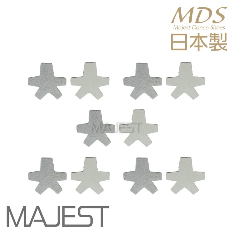 【cov-FG3-5】【グレー / フレア 大/ 5足分セット】 社交ダンス シューズ ヒールカバー 革製 日本製 社交ダンス 靴 ダンスシューズ ヒール MDS BLOOM シリーズ Ads エーディーエス 合同会社 MAJEST マジェスト
