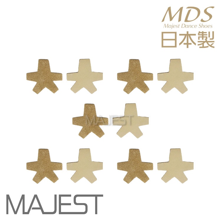 【cov-FB3-5】【ベージュ / フレア大 / 5足分セット】 社交ダンス シューズ ヒールカバー 革製 日本製 社交ダンス 靴 ダンスシューズ ヒール MDS BLOOM シリーズ Ads エーディーエス 合同会社 MAJEST マジェスト