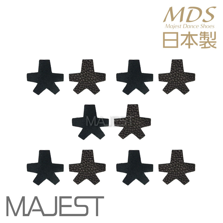 【cov-FK3-5】【黒 / フレア大 / 5足分セット】 社交ダンス シューズ ヒールカバー 革製 日本製 社交ダンス 靴 ダンスシューズ ヒール MDS BLOOM シリーズ Ads エーディーエス 合同会社 MAJEST マジェスト