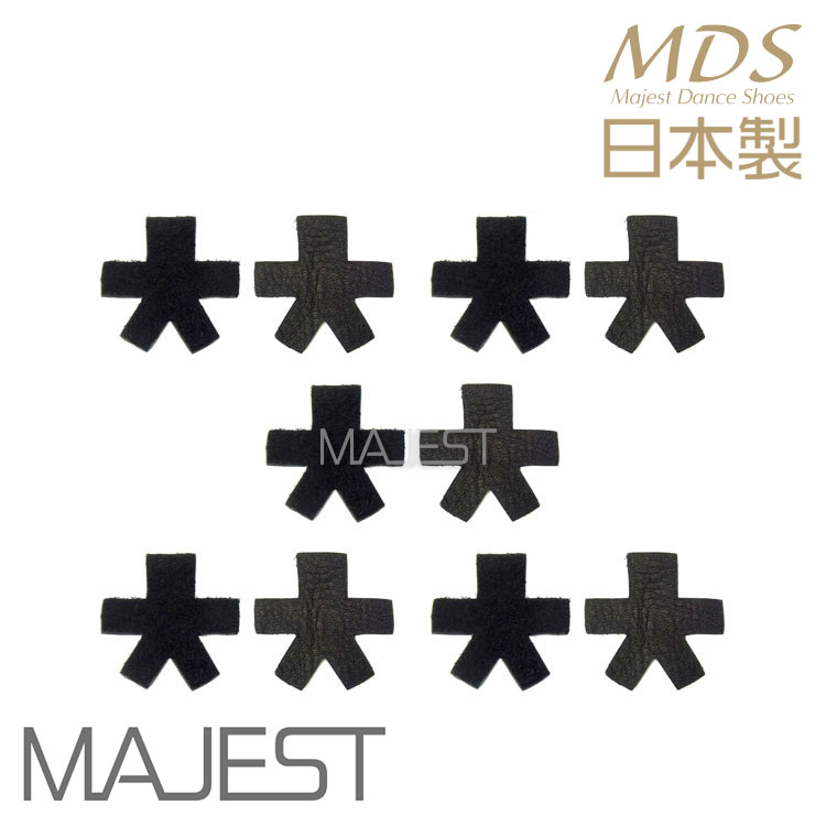 【cov-K4-5】【黒 / 特大 / 5足分セット】 社交ダンス シューズ ヒールカバー 革製 日本製 社交ダンス 靴 ダンスシューズ ヒール (cov-K4-5)  ダンスシューズ MDS MAJEST Ads