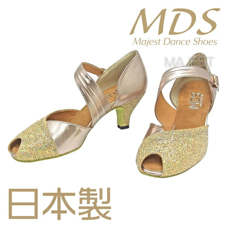 【特別注文モデル】特注品・社交ダンス シューズ レディース MDS 日本製 ソフトクッション 女性 兼用シューズ【送料無料】(特 K1-63-101)おすすめ made in japan 社交ダンス 靴 レディース MAJEST マジェスト ダンスシューズ エーディーエス 合同会社
