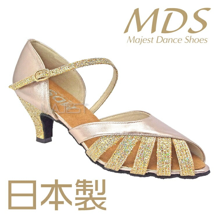 【受注生産】【予約注文】社交ダンス シューズ ダンスシューズ レディース MDS 日本製 ソフトクッション 女性 兼用 シューズ【送料無料】(YJ-K2-63-101) 革 皮 made in japan 社交ダンス 靴 レディース MAJEST マジェスト エーディーエス 合同会社