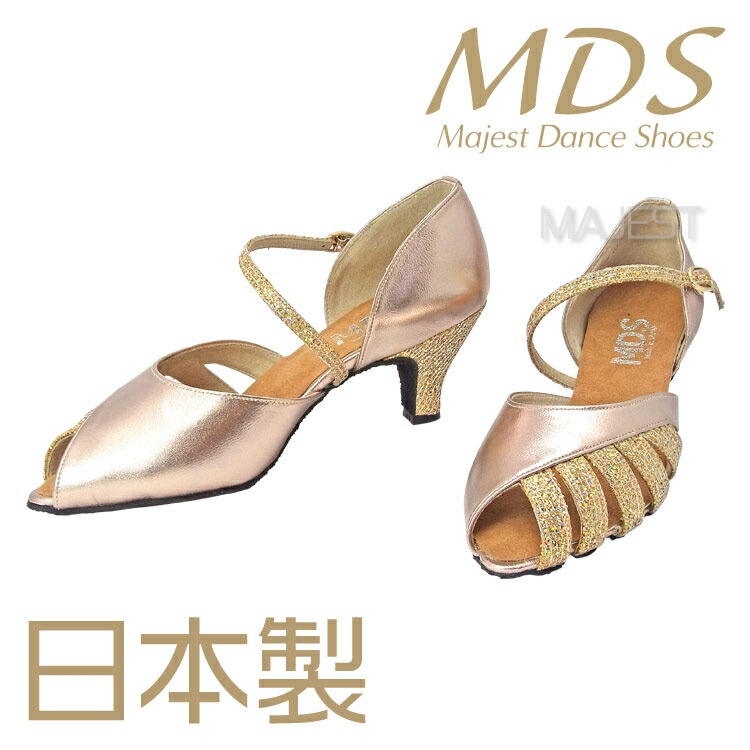 【受注生産】【予約注文】社交ダンス シューズ ダンスシューズ レディース MDS 日本製 ソフトクッション 女性 兼用 シューズ【送料無料】(YJ-K2-63-101) 革 皮 made in japan 社交ダンス 靴 レディース MAJEST マジェスト エーディーエス 合同会社