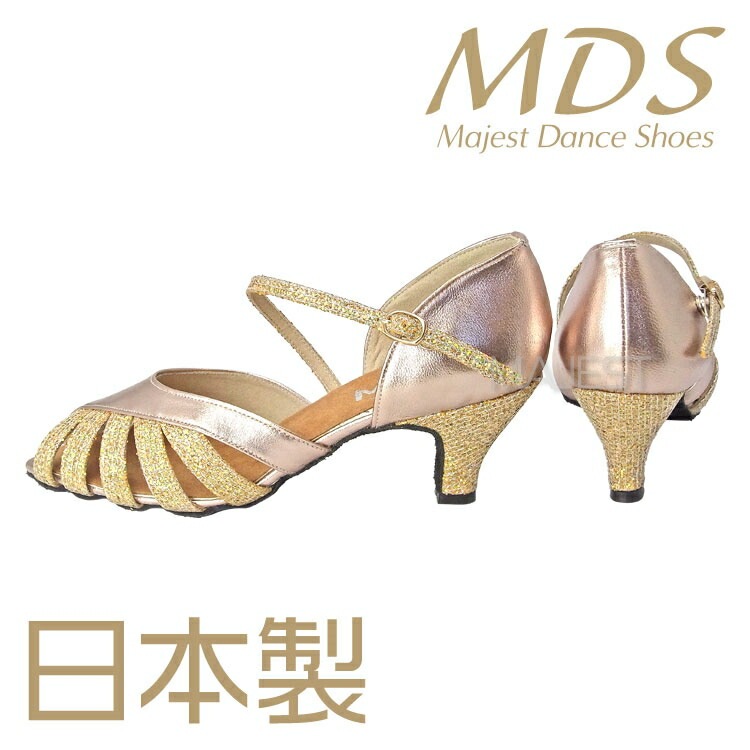 【受注生産】【予約注文】社交ダンス シューズ ダンスシューズ レディース MDS 日本製 ソフトクッション 女性 兼用 シューズ【送料無料】(YJ-K2-63-101) 革 皮 made in japan 社交ダンス 靴 レディース MAJEST マジェスト エーディーエス 合同会社