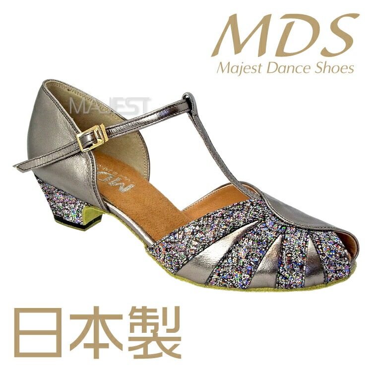 【受注生産】【予約注文】ダンスシューズ 社交ダンス ダンスシューズ レディース MDS 日本製 ソフトクッション 女性兼用シューズ【送料無料】(YJ-K3-55-107)革 皮 made in japan 社交ダンス 靴 MAJEST マジェスト エーディーエス合同会社