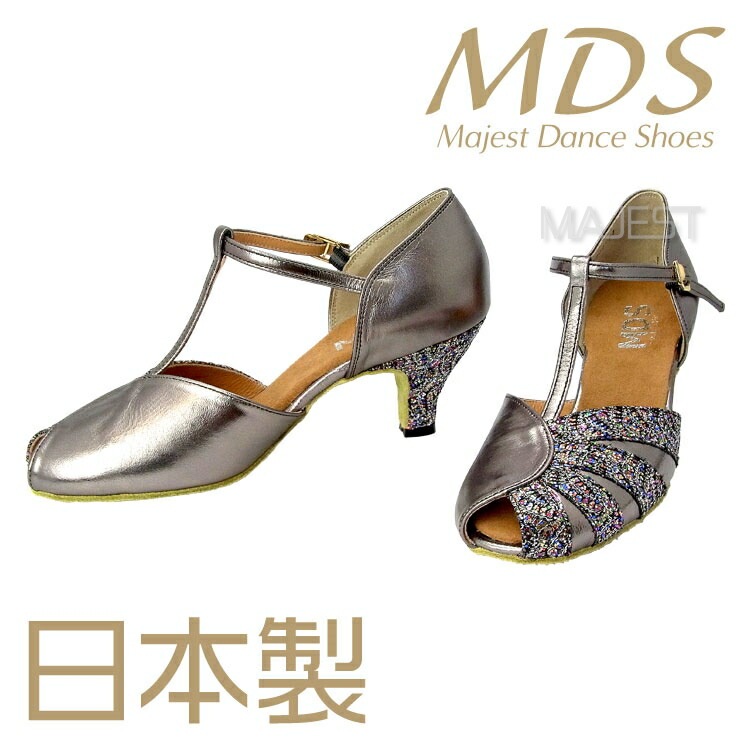 【受注生産】【予約注文】ダンスシューズ 社交ダンス ダンスシューズ レディース MDS 日本製 ソフトクッション 女性兼用シューズ【送料無料】(YJ-K3-55-107)革 皮 made in japan 社交ダンス 靴 MAJEST マジェスト エーディーエス合同会社