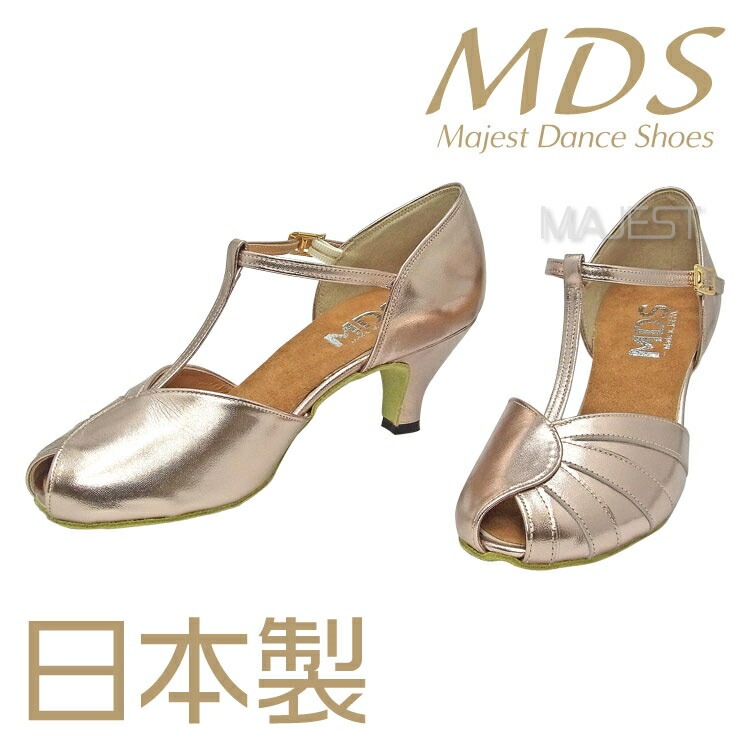 【受注生産】【予約注文】社交ダンス シューズ ダンスシューズ レディース MDS 日本製 ソフトクッション 女性 兼用 シューズ【送料無料】(YJ-K3-63-63)革 皮 made in japan 社交ダンス 靴 MAJEST マジェスト エーディーエス 合同会社