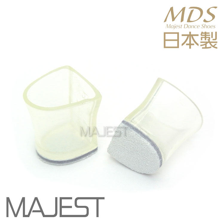 社交ダンス シューズ ヒールキャップ 革付き 日本製 装着しやすい【ソフトタイプ】社交ダンス 靴 ダンスシューズ ヒール MDS (cap-L7)皮付き 半 透明 Ads エーディーエス 合同会社 MAJEST マジェスト