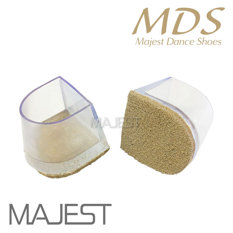社交ダンス シューズ ダンスシューズ ヒールキャップ 革付き MDS IMPORT 社交ダンス 靴 ヒール(cap-44)皮付き 半 透明 エーディーエス 合同会社 MAJEST マジェスト