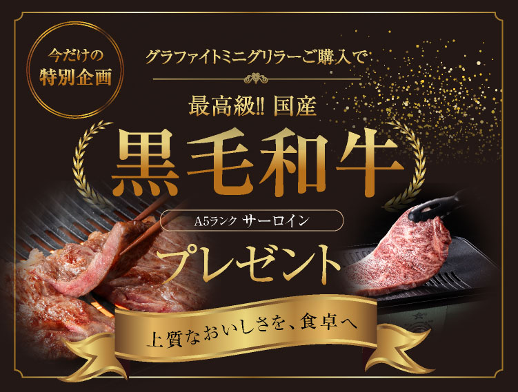 黒毛和牛プレゼントCP】グラファイトミニグリラー | 電気調理