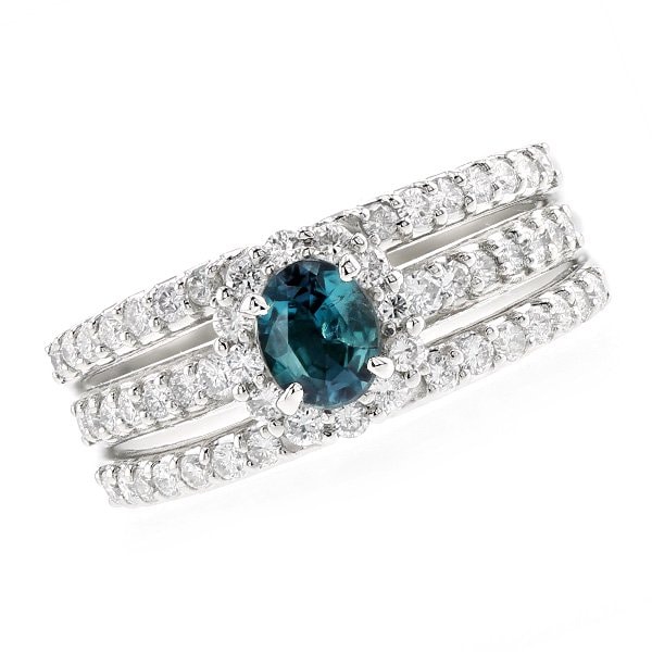 アレキサンドライト リング 0.33ct オーバルミックスカット プラチナ GIA 鑑別書付 【R】