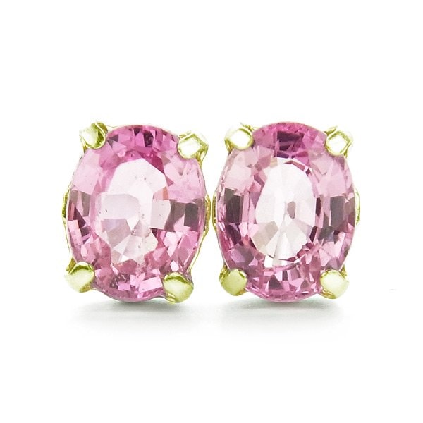 天然ピンクサファイア ピアス 0.80ct～(Total) オーバルミックスカット 18金 エメットジュエリー 保証書付【R】