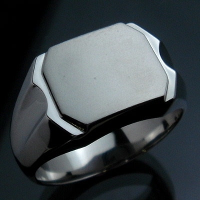 メンズリング 印台(J-6) シグネットリング  プラチナ エメットジュエリー 保証書付 【R】