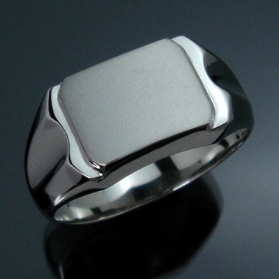 メンズリング J-6A 印台 シグネットリング  プラチナ エメットジュエリー 保証書付 【R】