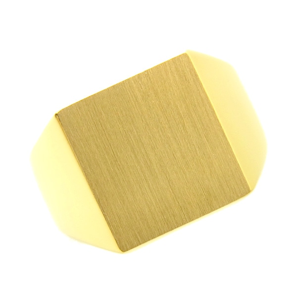 メンズリング 印台(角)  18金 エメットジュエリー 保証書付 【R】