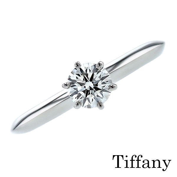 ティファニー TIFFANY & CO. / ソリティア リング【中古】 0.44ct VS1-H-3EXCELLENT Pt950 ティファニーオリジナル鑑定書付【SSP】