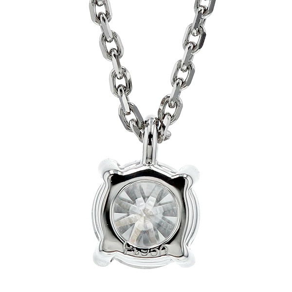 ダイヤモンド ネックレス 一粒 0.3ct D VVS1 EX H&C プラチナ 中央宝石 