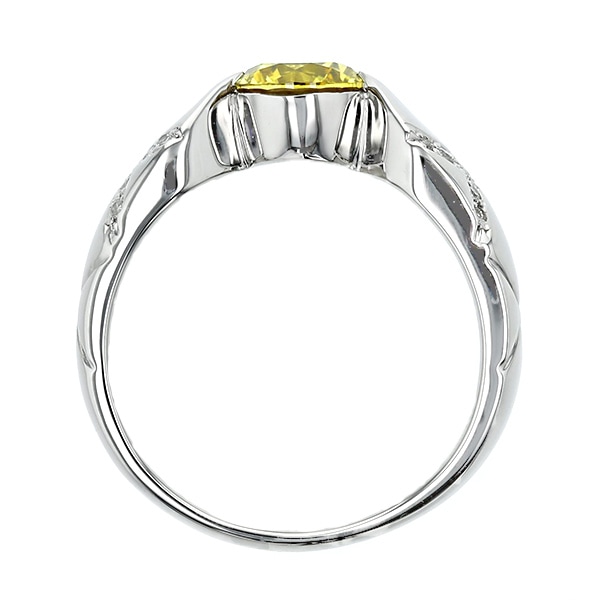 ダイヤモンドエイヴン ダイヤモンド リング 1ct FANCY VIVID YELLOW VS1 ラウンド