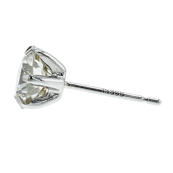 ダイヤモンド ピアス 片耳用 0.9ct M(FAINT BROWN) SI1～SI2 FAIR