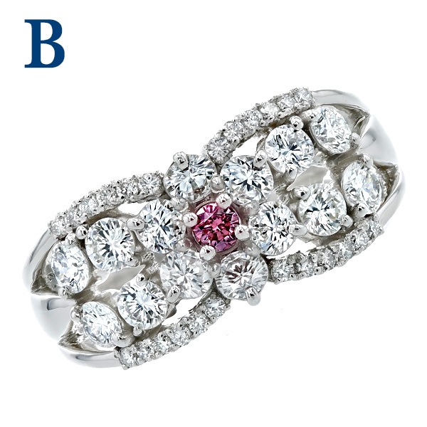 ピンクダイヤモンド リング 0.03～0.05ct FANCY VIVID PINK～FANCY