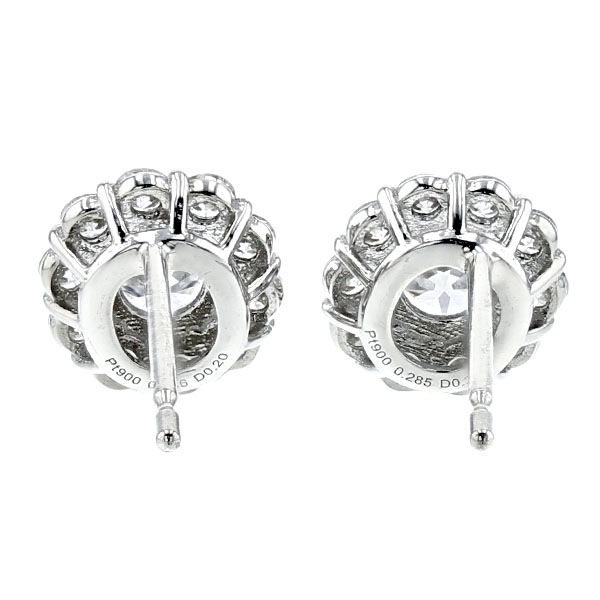 ダイヤモンド ピアス 0.5ct(Total) D IF 3EX H&C プラチナ 中央宝石