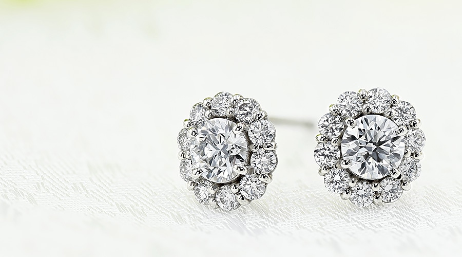 ダイヤモンド ピアス 0.5ct(Total) D IF 3EX H&C プラチナ 中央宝石