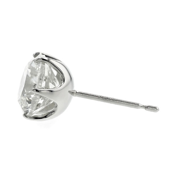 ダイヤモンド ピアス 片耳用 1.0ct I1 H VERY GOOD プラチナ
