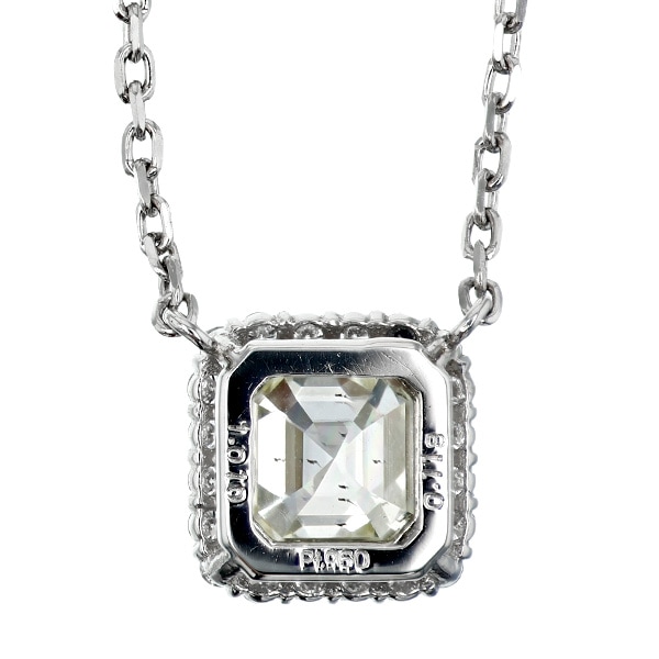ダイヤモンド ネックレス 1ct SI1～2 M～VERY LIGHT YELLOW プラチナ