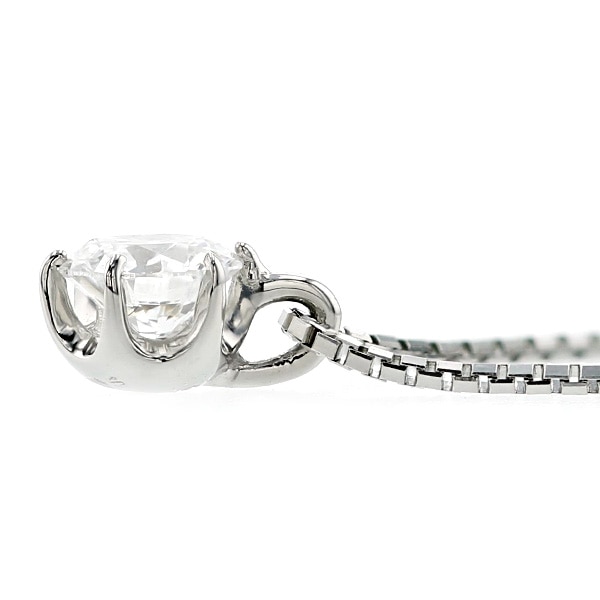 ダイヤモンド ネックレス 一粒 0.5ct E VVS1 3EX H&C プラチナ 中央