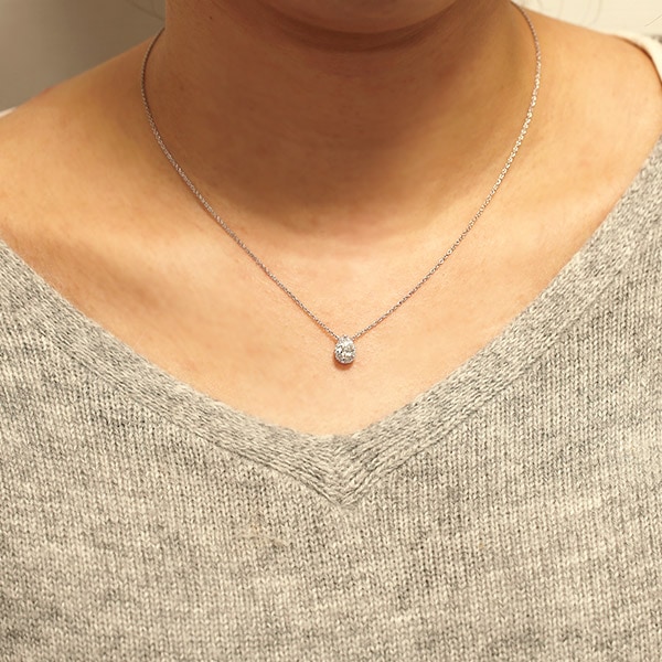 Harry Winston ダイヤモンド ペアシェイプネックレス【付属品あり】 ペアシェイプ・ダイヤモンド・ランドルチェーン・ペンダント｜ハリー