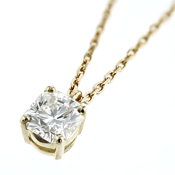 ダイヤモンド ネックレス 一粒 0.390ct J SI1 フランダースカット 18金 