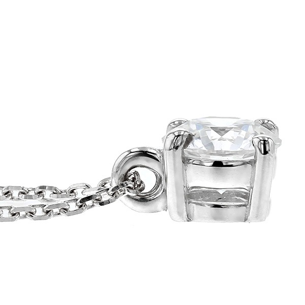 ダイヤモンド ネックレス 一粒 0.5ct F VS1 EX H&C プラチナ 中央宝石研究所 鑑定書付 【R】