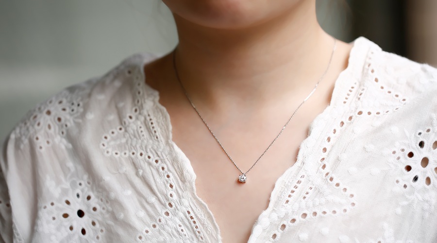 ダイヤモンド ネックレス 一粒 0.5ct F VS1 EX H&C プラチナ 中央宝石研究所 鑑定書付 【R】