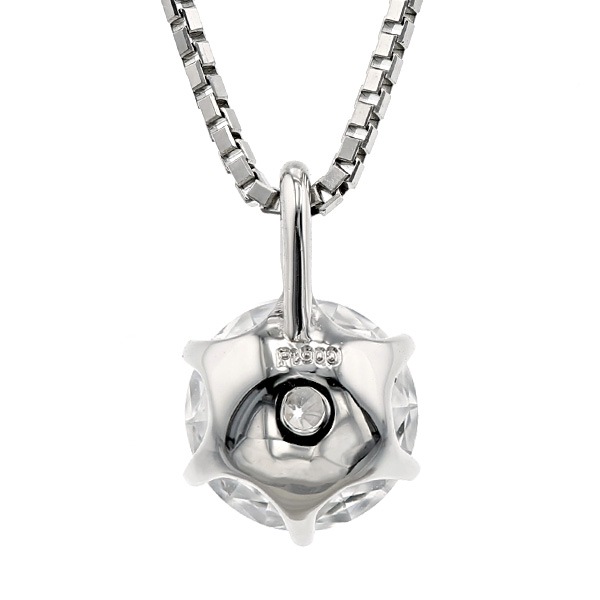 ダイヤモンド ネックレス 一粒 0.5ct VS1 H 3EX H&C プラチナ 中央宝石