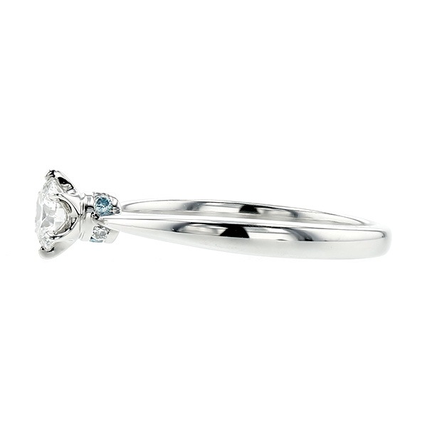 ダイヤモンド リング 0.313ct F SI1 3EX H&C 脇石0.05ct(Total 