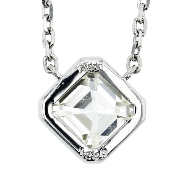 ダイヤモンド ネックレス 一粒 1.2ct L SI1 エメラルドカット フクリン