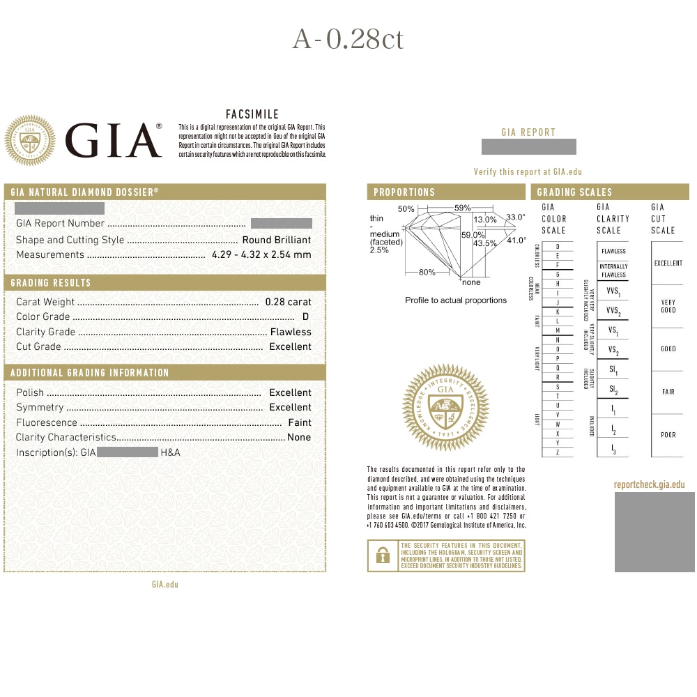 ダイヤモンド ネックレス 一粒 0.2ct D FL 3EX プラチナ GIA 鑑定書付 【R】
