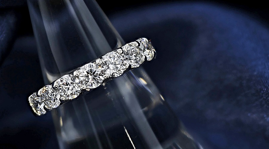 ダイヤモンド エタニティリング 2.4ct(Total) D VVS2 3EX H&C プラチナ