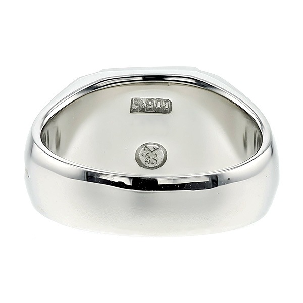 ダイヤモンド 印台 メンズリング シグネットリング 0.657ct M