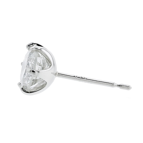 meme様　片方　1ｃｔ　鑑定書付き　プラチナ　天然ダイヤモンドピアス ダイヤモンド ピアス 片耳用 一粒 1ct I1 M VERY GOOD プラチナ