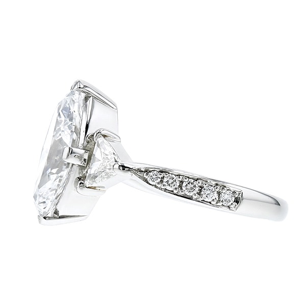ダイヤモンド リング 2.8ct D SI2 マーキス ブリリアント カット