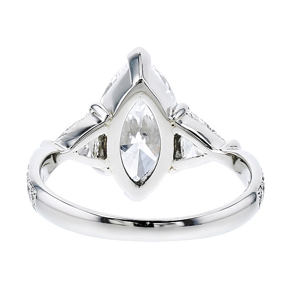 ダイヤモンド リング 2.8ct D SI2 マーキス ブリリアント カット