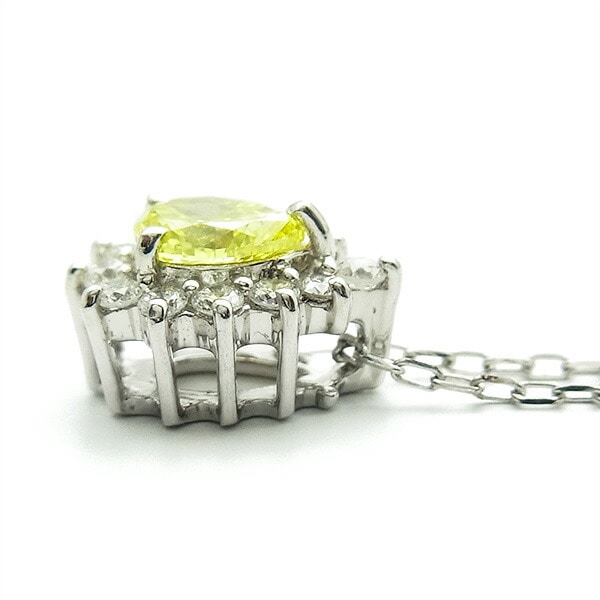 イエロー ダイヤモンド ネックレス 一粒 0.20～0.29ct SI～VS-FANCY