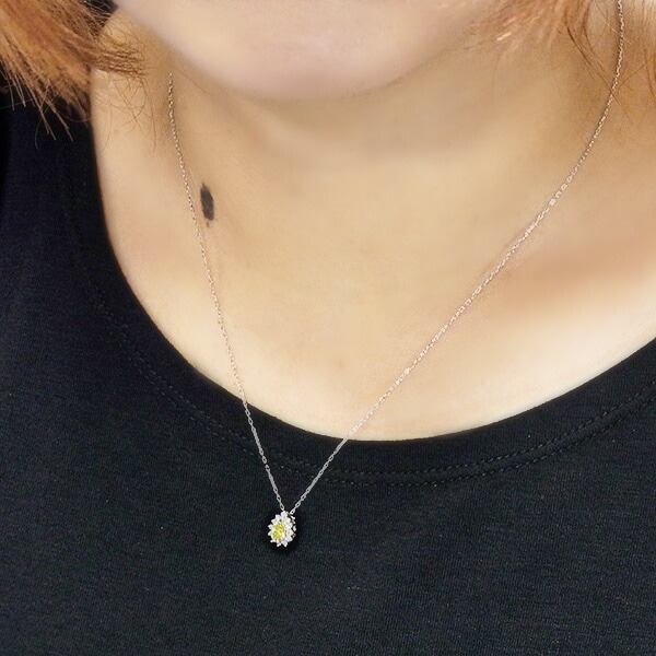 135.ベリーライトイエローダイヤモンド 1ct超 プラチナ ネックレス 135.ベリーライトイエローダイヤモンド 1ct超 プラチナ ネックレス